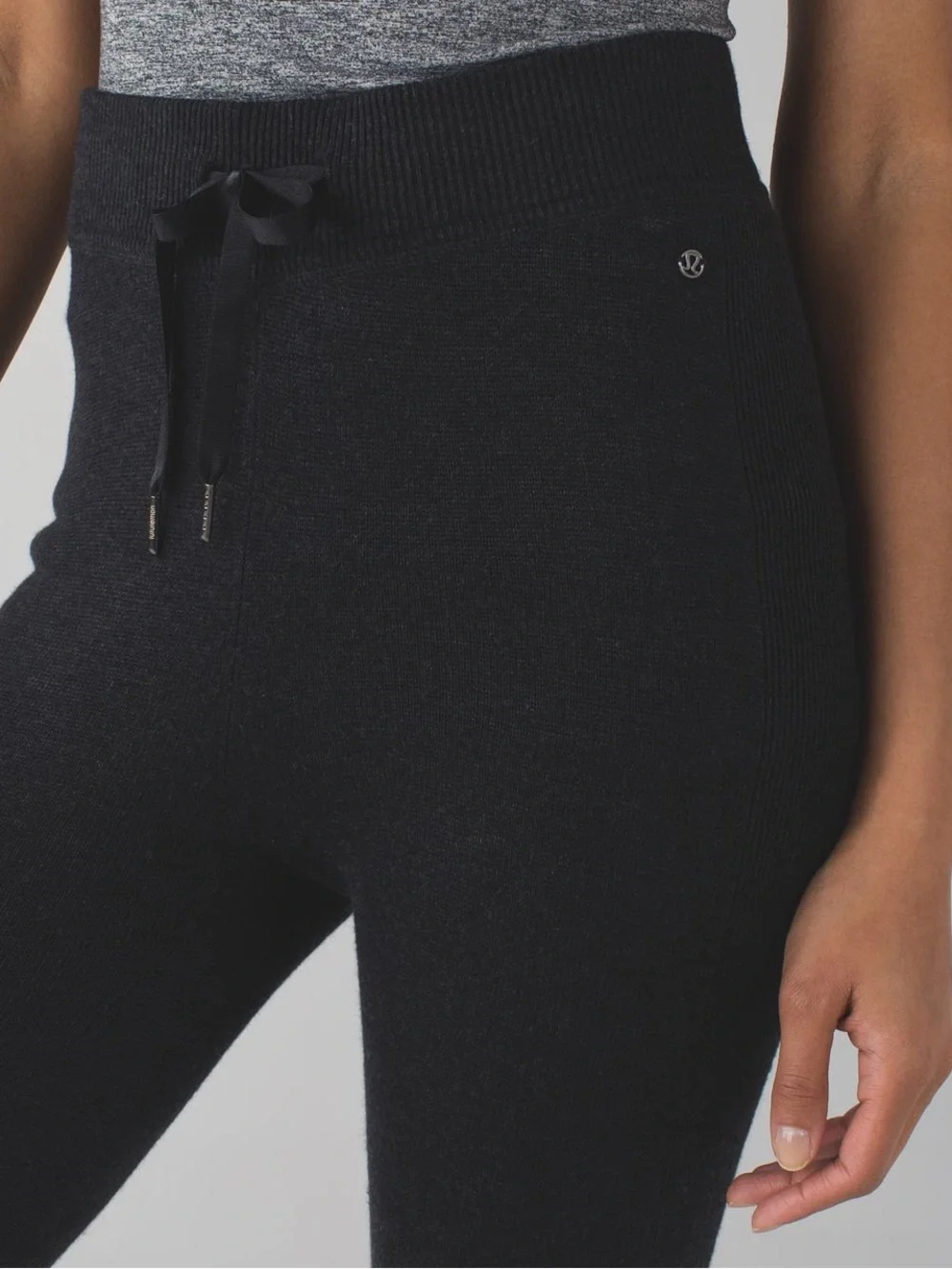 Lululemon Sweet Savasana Sweater Pant Heathered Black, size 4